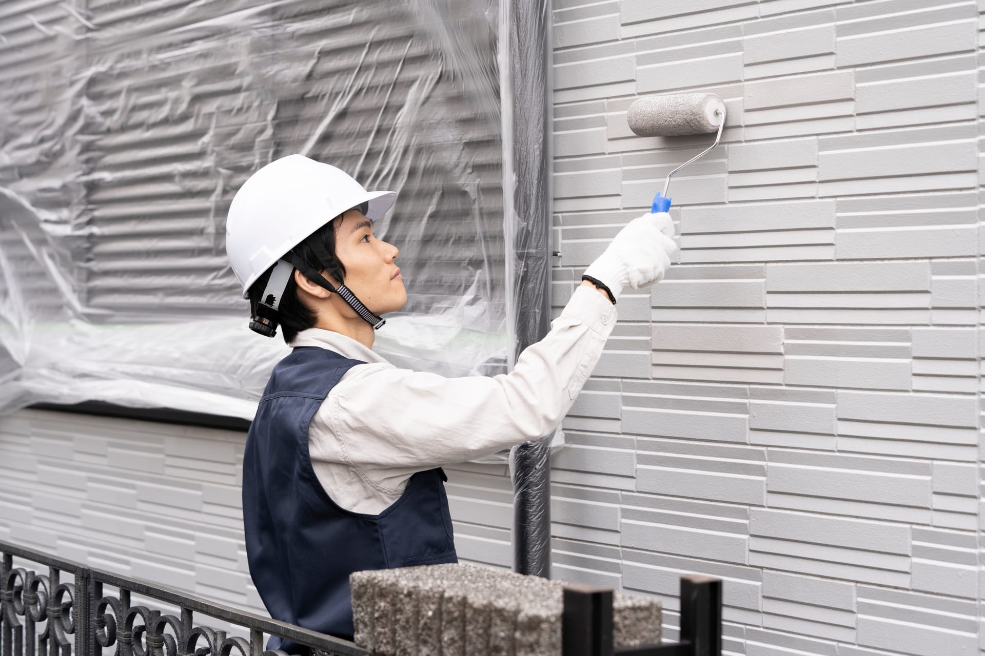 戸建住宅 塗替え塗装工事の施工写真